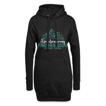Alpenüberquerung 2024 Tegernsee Sterzing Pilgerweg - Hoodie-Kleid - Schwarz - Vorne