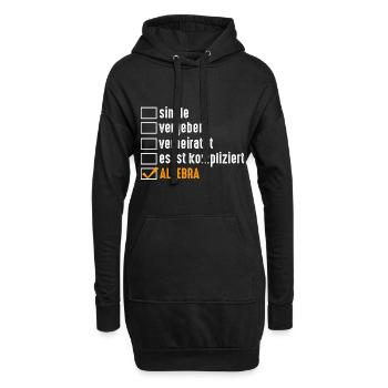 Mathematik Mathe Rechnen Algebra - Hoodie-Kleid - Schwarz - Vorne