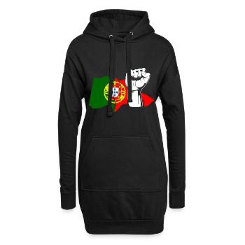 Faust Portugais Portugal - Sweat-shirt à capuche long Femme - noir - Devant