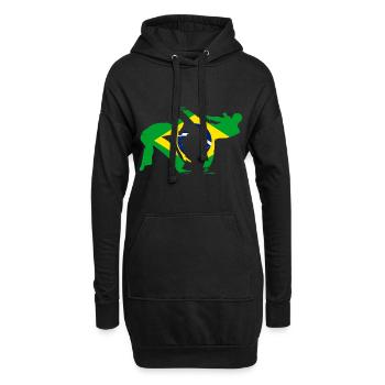 Capoeira - Sweat-shirt à capuche long Femme - noir - Devant