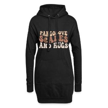 Schuppentiere Und Umarmungen Schuppentiere - Hoodie-Kleid - Schwarz - Vorne