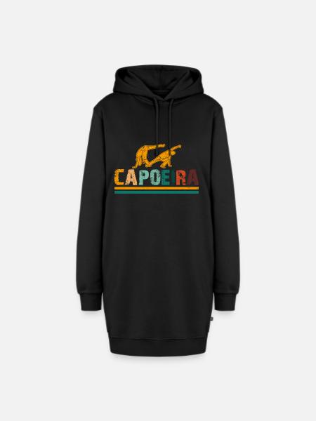 Capoeira - Hoodie-Kleid - Schwarz