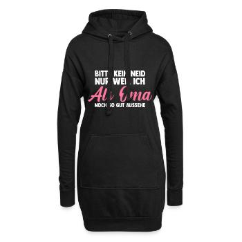 Großmutter Großmama Omi Oma - Hoodie-Kleid - Schwarz - Vorne