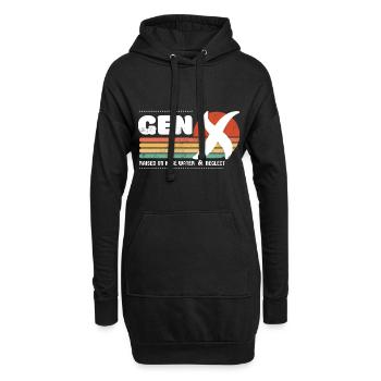 Gen X sunset - Blanc - Sweat-shirt à capuche long Femme - noir - Devant