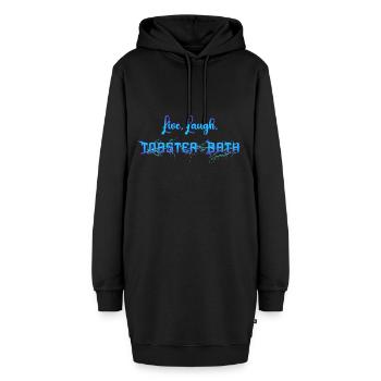 Live Laugh Toaster Bath - Sweat-shirt à capuche long Femme - noir - Devant