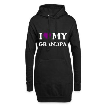 Ich liebe das lila Alzheimer-Bewusstsein meines Großvaters - Hoodie-Kleid - Schwarz - Vorne