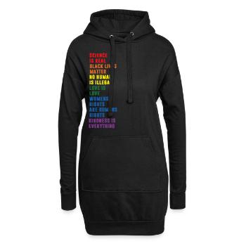 Science Is Real Black Lives Matter LGBTQ CSD Pride - Hoodie-Kleid - Schwarz - Vorne