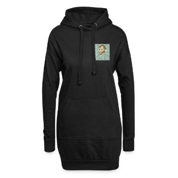 Van Gogh - Autoportrait - PixelArt Self-Portrait - Sweat-shirt à capuche long Femme - noir - Devant