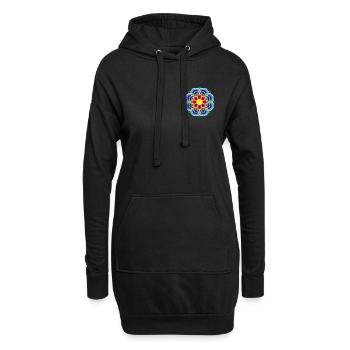 Dancheong 단청 - single (Ver.4) - Hoodie Dress - black - Front