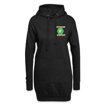 DRÔLE DE MOTIVATION POIRE DE COURSE - Sweat-shirt à capuche long Femme - noir - Devant