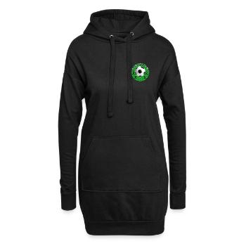 Le monde ressent le football - Sweat-shirt à capuche long Femme - noir - Devant