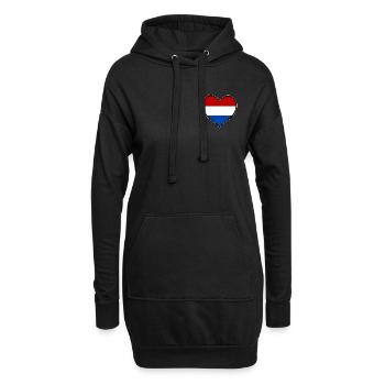 Drapeau du Cœur des Pays-Bas - Sweat-shirt à capuche long Femme - noir - Devant