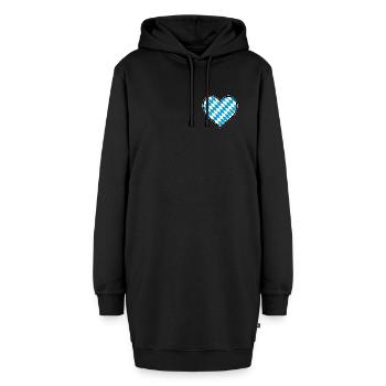 Drapeau du Cœur de Bavière - Sweat-shirt à capuche long Femme - noir - Devant