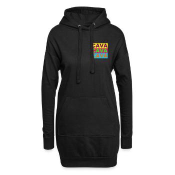 Cava Pop Triptyque - Sweat-shirt à capuche long Femme - noir - Devant