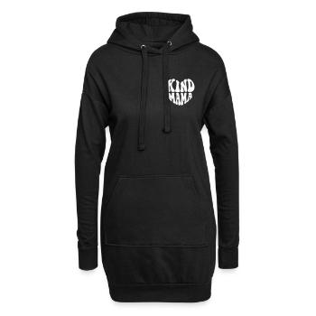 Logo Kind Mama Heart - Couleur personnalisable - Sweat-shirt à capuche long Femme - noir - Devant
