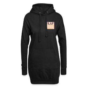 PLAP Pommes Probleme Typo - Hoodie-Kleid - Schwarz - Vorne