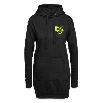 Muskelflamme – Bizepskraft, Kraft und Energie - Hoodie-Kleid - Schwarz - Vorne
