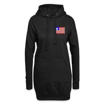 Liberia_Flagge_used - Sweat-shirt à capuche long Femme - noir - Devant