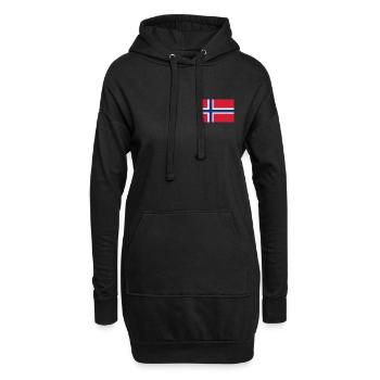 Drapeau de la Norvège - Sweat-shirt à capuche long Femme - noir - Devant