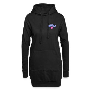 Amour de soi célibataire - Sweat-shirt à capuche long Femme - noir - Devant
