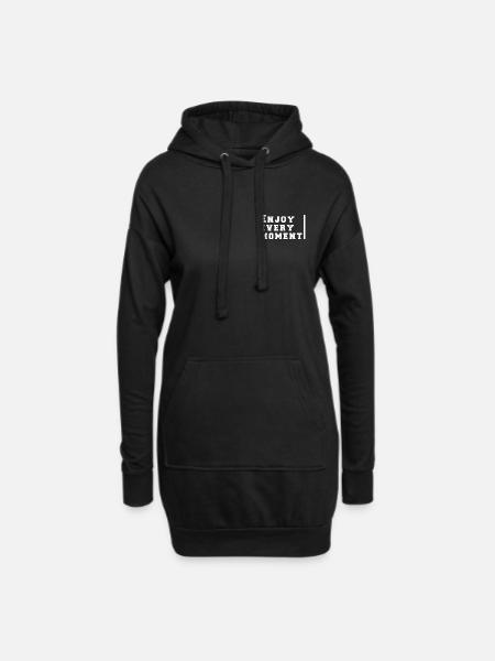 enjoy every moment - Hoodie Dress - black