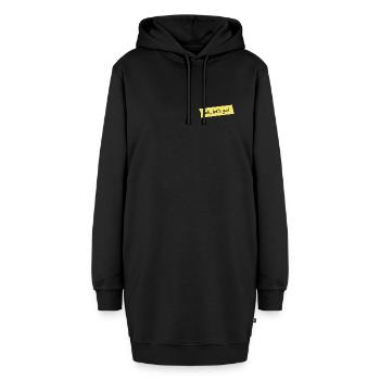 Ok, allons-y ! Conception du ruban jaune - Sweat-shirt à capuche long Femme - noir - Devant