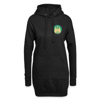 Lübeck liebt dich - Hoodie-Kleid - Schwarz - Vorne
