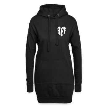 Best Friends Forever Heart – Anpassbare Farbe - Hoodie-Kleid - Schwarz - Vorne