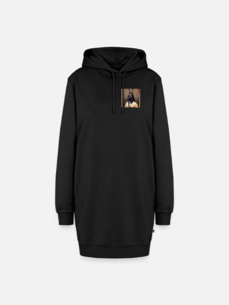 Anubis nach asiatischer Art - Hoodie-Kleid - Schwarz