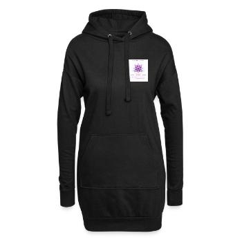 Fleur de Lotus et Spirale de Fibonacci - Sweat-shirt à capuche long Femme - noir - Devant