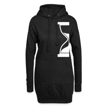 demi sablier - Sweat-shirt à capuche long Femme - noir - Devant