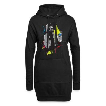 Masque Grafitti pulvérisateur - Sweat-shirt à capuche long Femme - noir - Devant