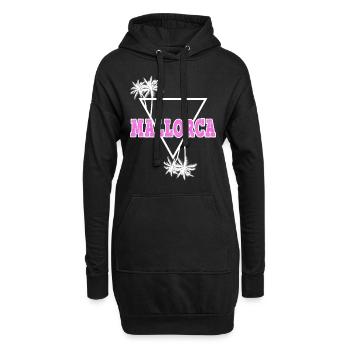 Mallorca Sommer Sonne Strand Meer Palmen Urlaub - Hoodie-Kleid - Schwarz - Vorne