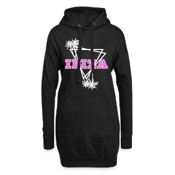 Ibiza Sommer Sonne Strand Meer Palmen Urlaub - Hoodie-Kleid - Schwarz - Vorne