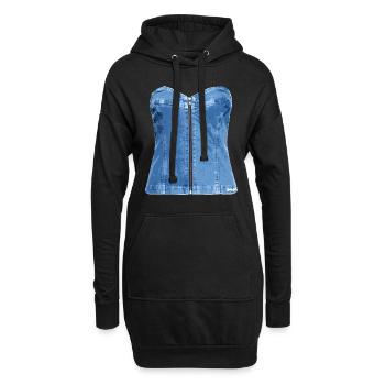 corsage,jeanscorsage,jeans,woman,blue - Hoodie Dress - black - Front