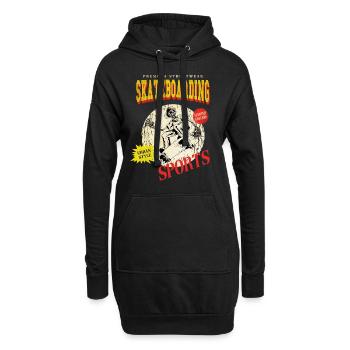Skateboarding Skate Skater Skateboard Sk8 Skeleton - Sweat-shirt à capuche long Femme - noir - Devant