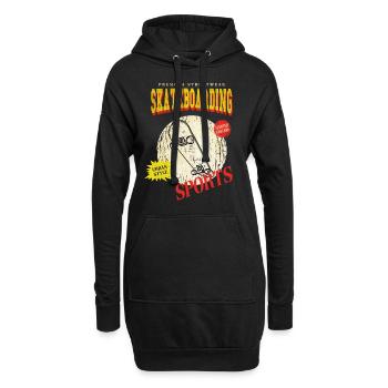 Skateboarding Skate Skater Skateboard Sk8 Vintage - Sweat-shirt à capuche long Femme - noir - Devant