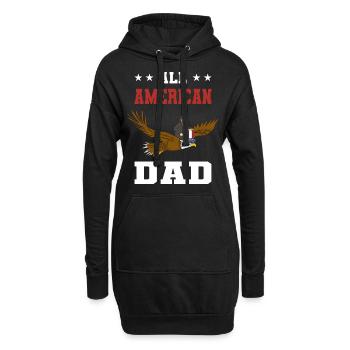 USA Flagge | Patriot Patriotismus Amerika Geschenk - Hoodie-Kleid - Schwarz - Vorne