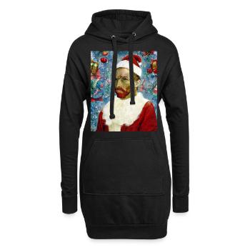 Weihnachtsmann, Van Gogh Père Noël, Van Gogh - Sweat-shirt à capuche long Femme - noir - Devant