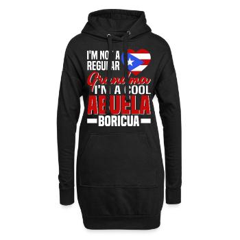 Puerto Rico Flagge | Puerto Ricaner Geschenkideen - Hoodie-Kleid - Schwarz - Vorne