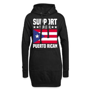 Puerto Rico Geschenkidee | Puerto Ricaner Heimat - Hoodie-Kleid - Schwarz - Vorne