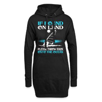 Sailing If Found On Land Please Throw Back - Hoodie Dress - black - Front