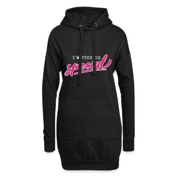 Je suis de spécial - Sweat-shirt à capuche long Femme - noir - Devant