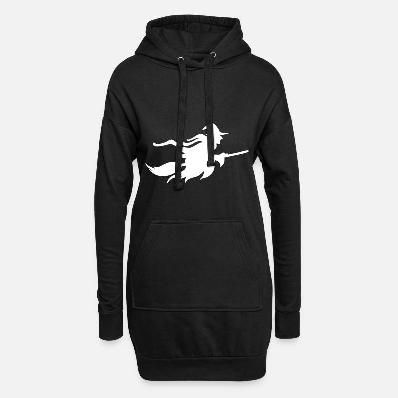 Hexe - Hoodie-Kleid - Schwarz