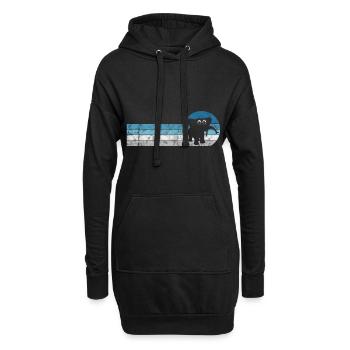 Eléphant éléphant pour enfants - Sweat-shirt à capuche long Femme - noir - Devant