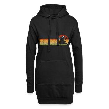 Frosch Frösche Geschenk für Kinder Lustig Witzig - Hoodie-Kleid - Schwarz - Vorne