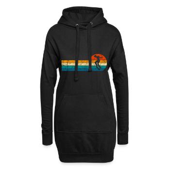 Skateur Skateboard Skateur Skater Skate - Sweat-shirt à capuche long Femme - noir - Devant