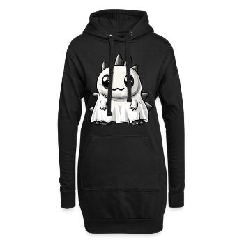 Dinosaure Stégosaure Halloween Fantôme - Sweat-shirt à capuche long Femme - noir - Devant