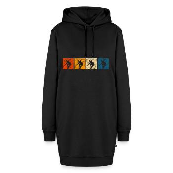Skateboarder Skateboard Skater Skate Skateing - Sweat-shirt à capuche long Femme - noir - Devant
