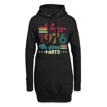 Vintage 1976 Original, Birthday Gift - Hoodie Dress - black - Front